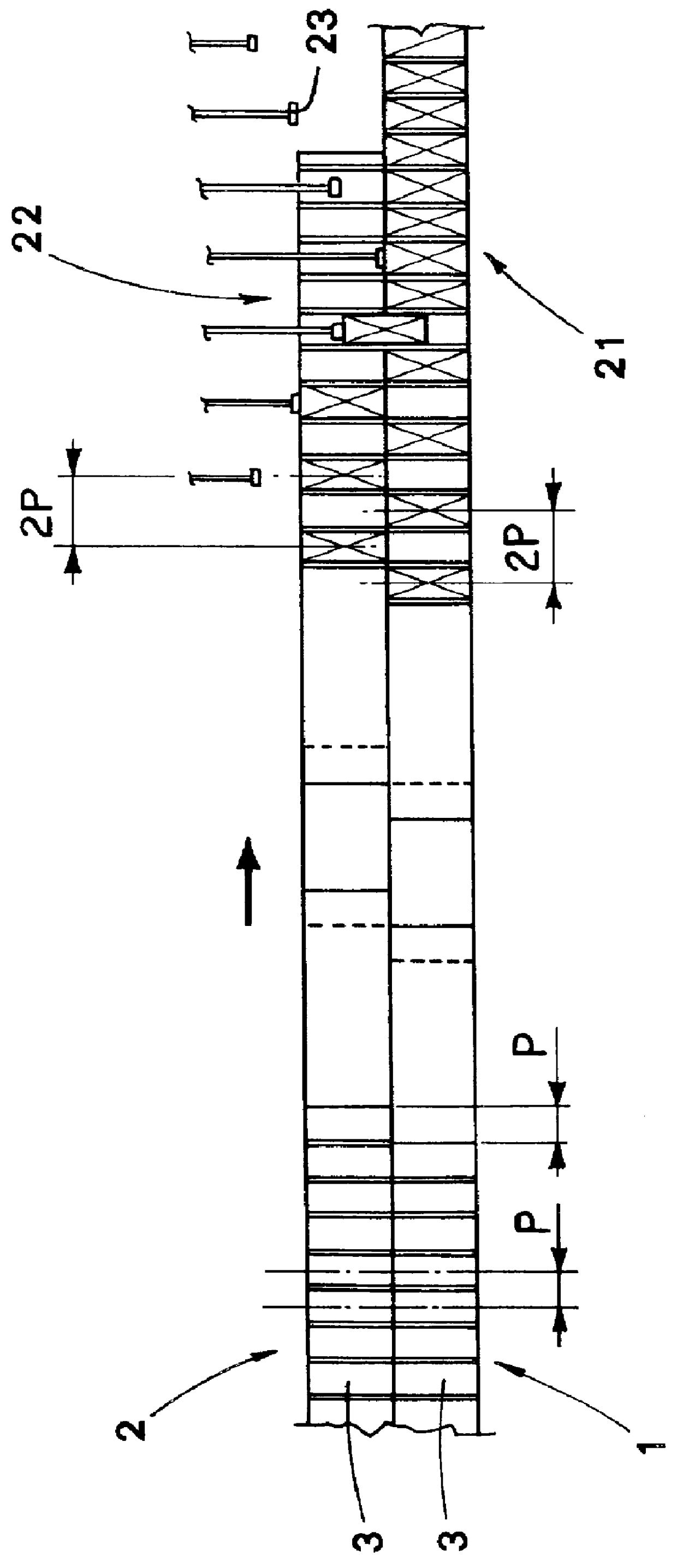 Method and apparatus for taking over and piling articles supplied in a plurality of rows and for conveying obtained piles of articles to a packaging line