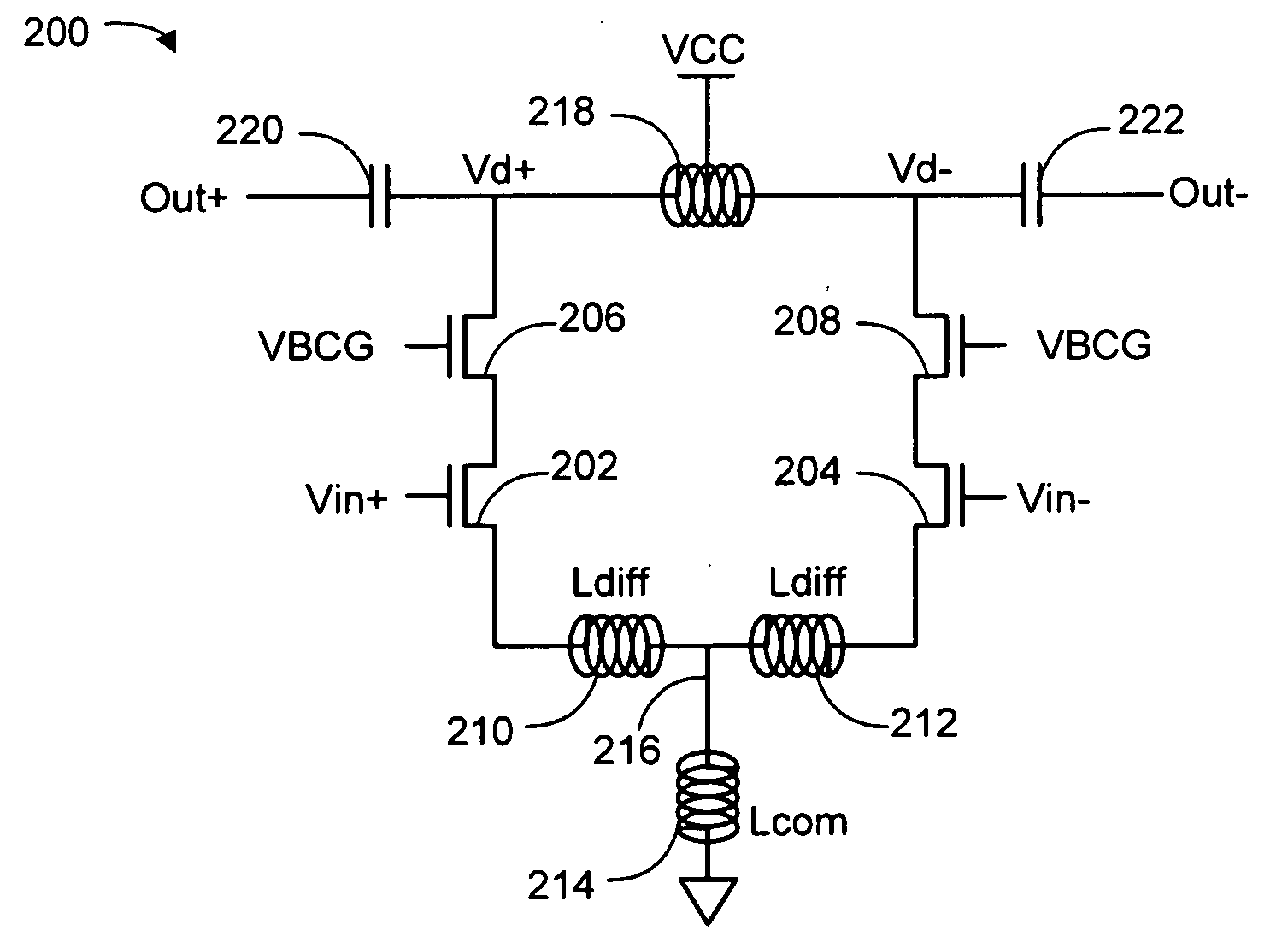 Transistor and routing layout for a radio frequency integrated CMOS power amplifier device