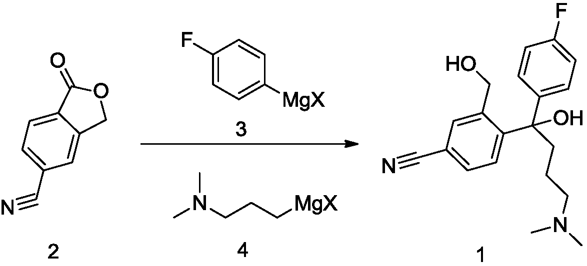 Method for continuously preparing citalopram diol