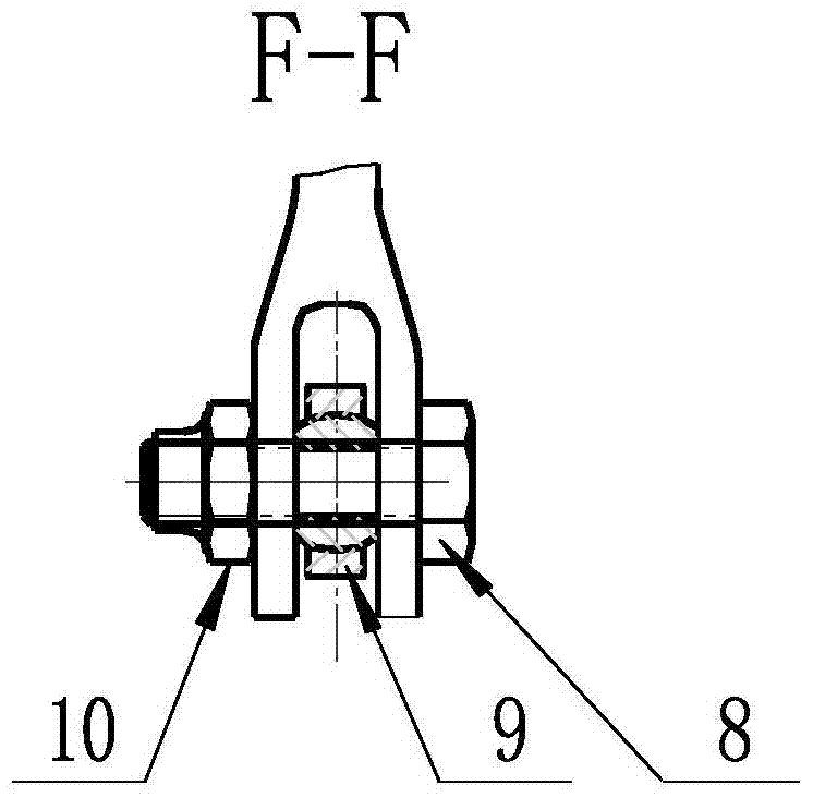 A connecting rod mechanism of an unmanned aerial vehicle rudder system