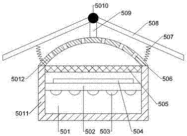 Rainproof heat-radiation streetlamp with wind-solar hybrid generation function