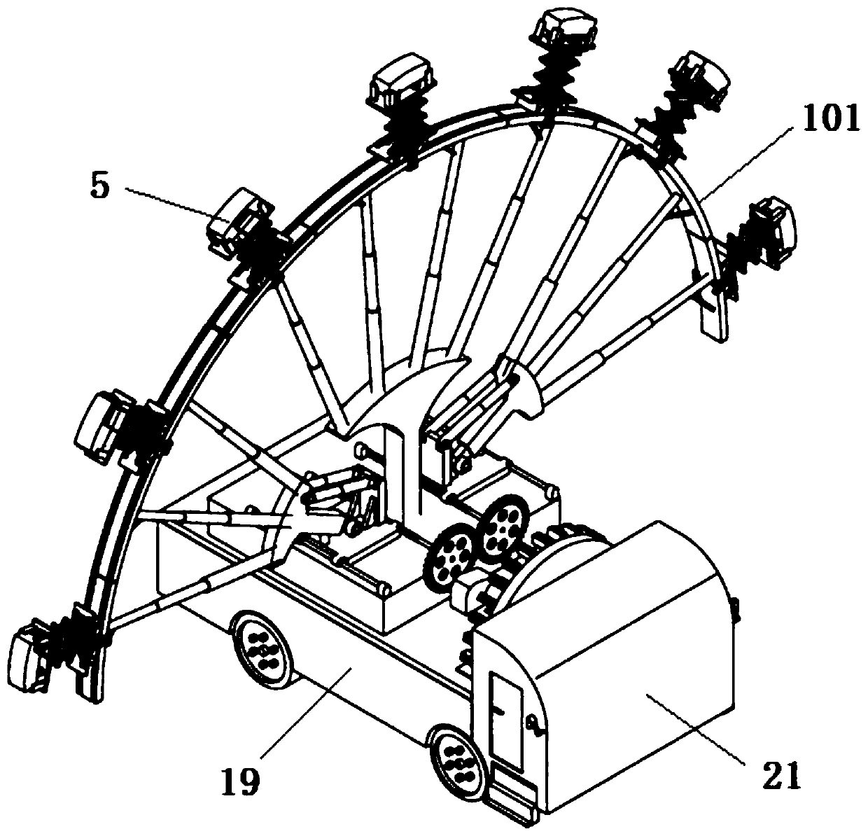 Tunnel water leakage hidden disease detection device