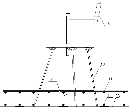 Height-adjustable recyclable reinforcing steel bar split heads