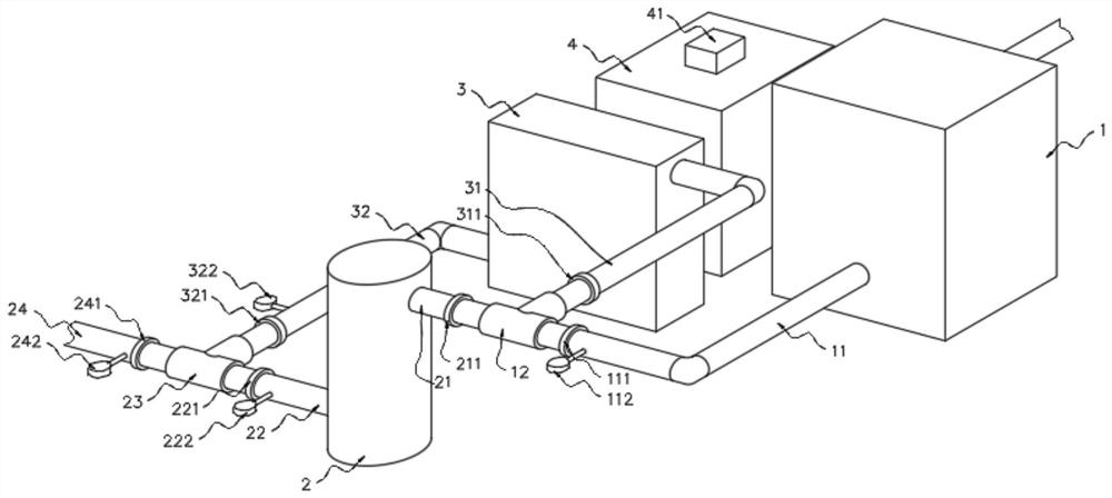 System for realizing participation in deep peak regulation through matching of electric heating boiler with indirect air cooling unit