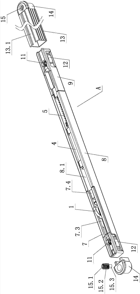 A damping buffer structure for furniture sliding doors