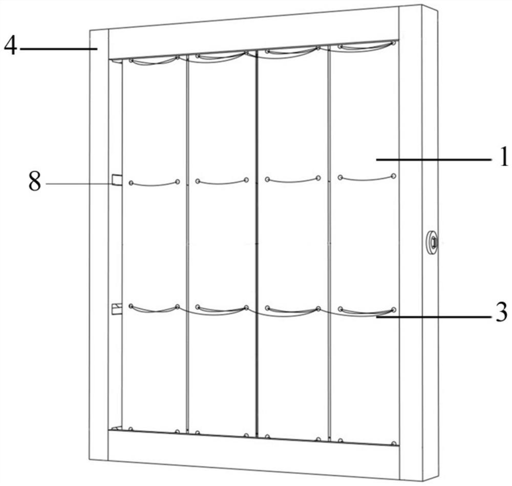 Structure of movable partition made of bamboo skin