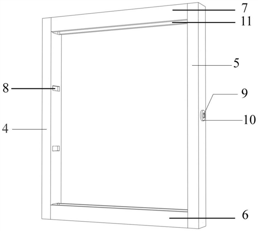 Structure of movable partition made of bamboo skin