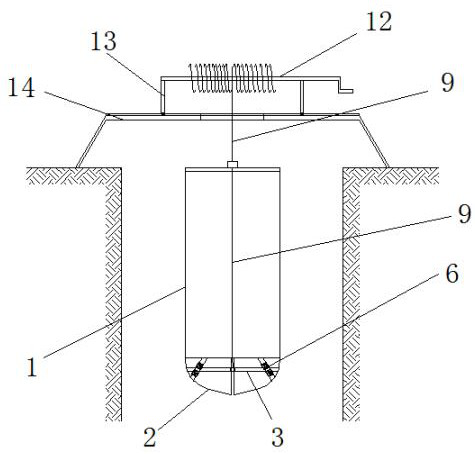 Dry operation cast-in-situ bored pile hole bottom sediment soil sampling device