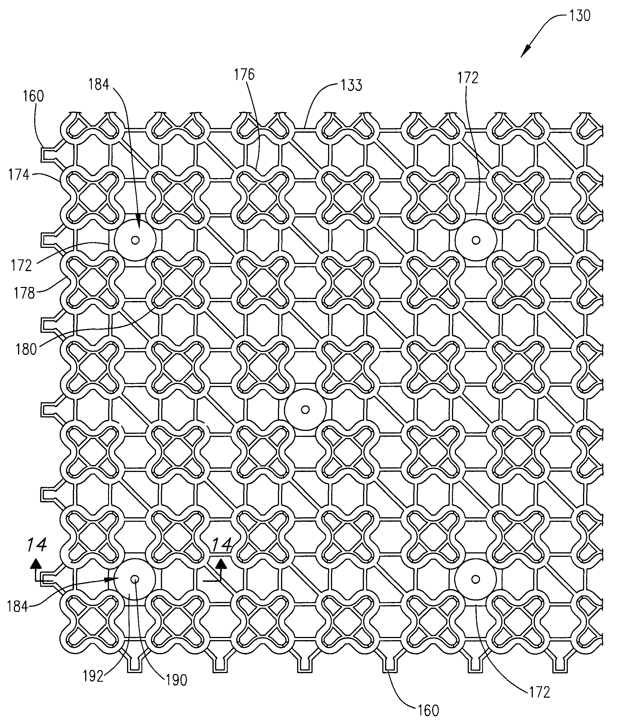 Subsurface drainage system and drain structure therefor