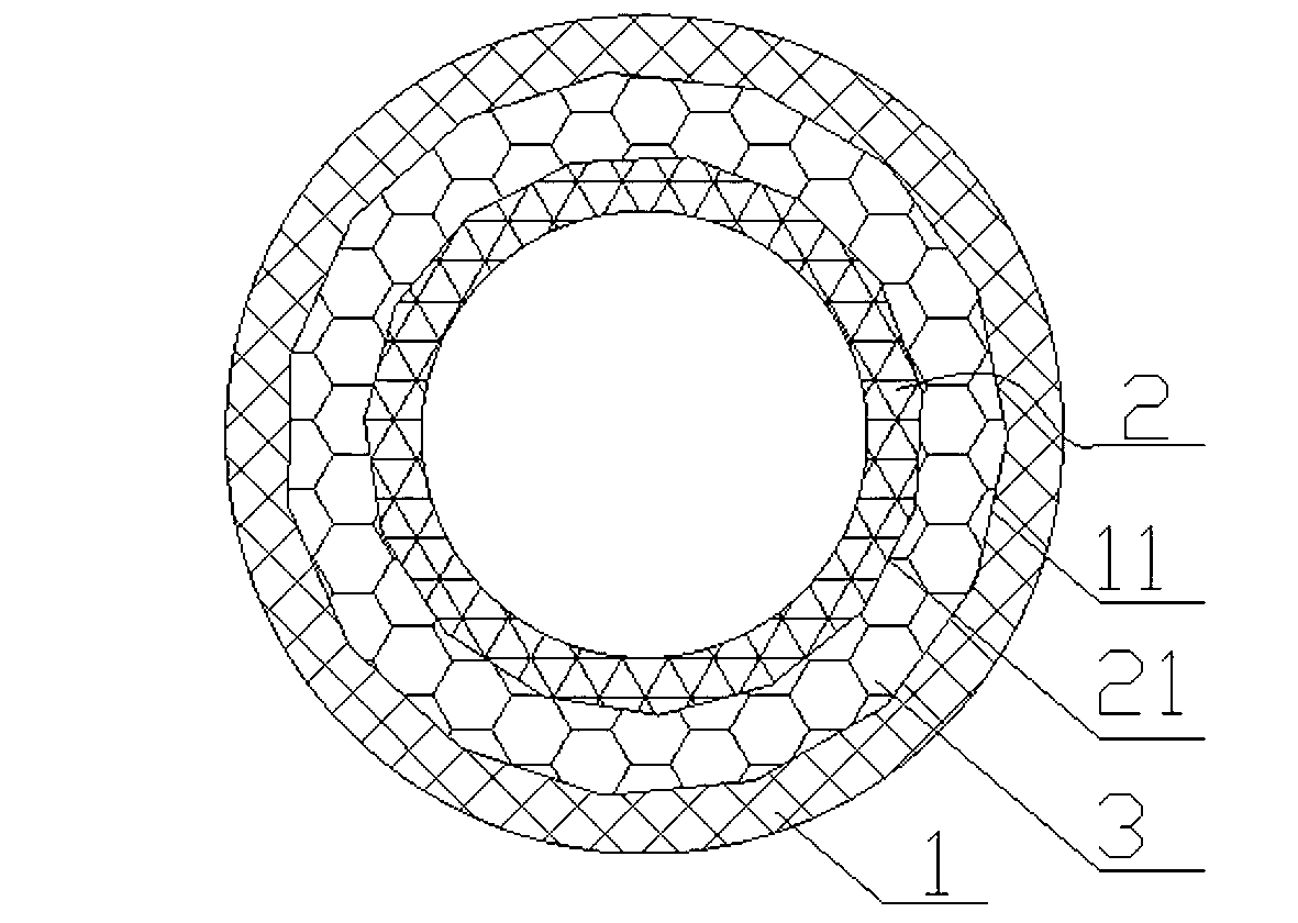 Curve composite silencing drain pipe