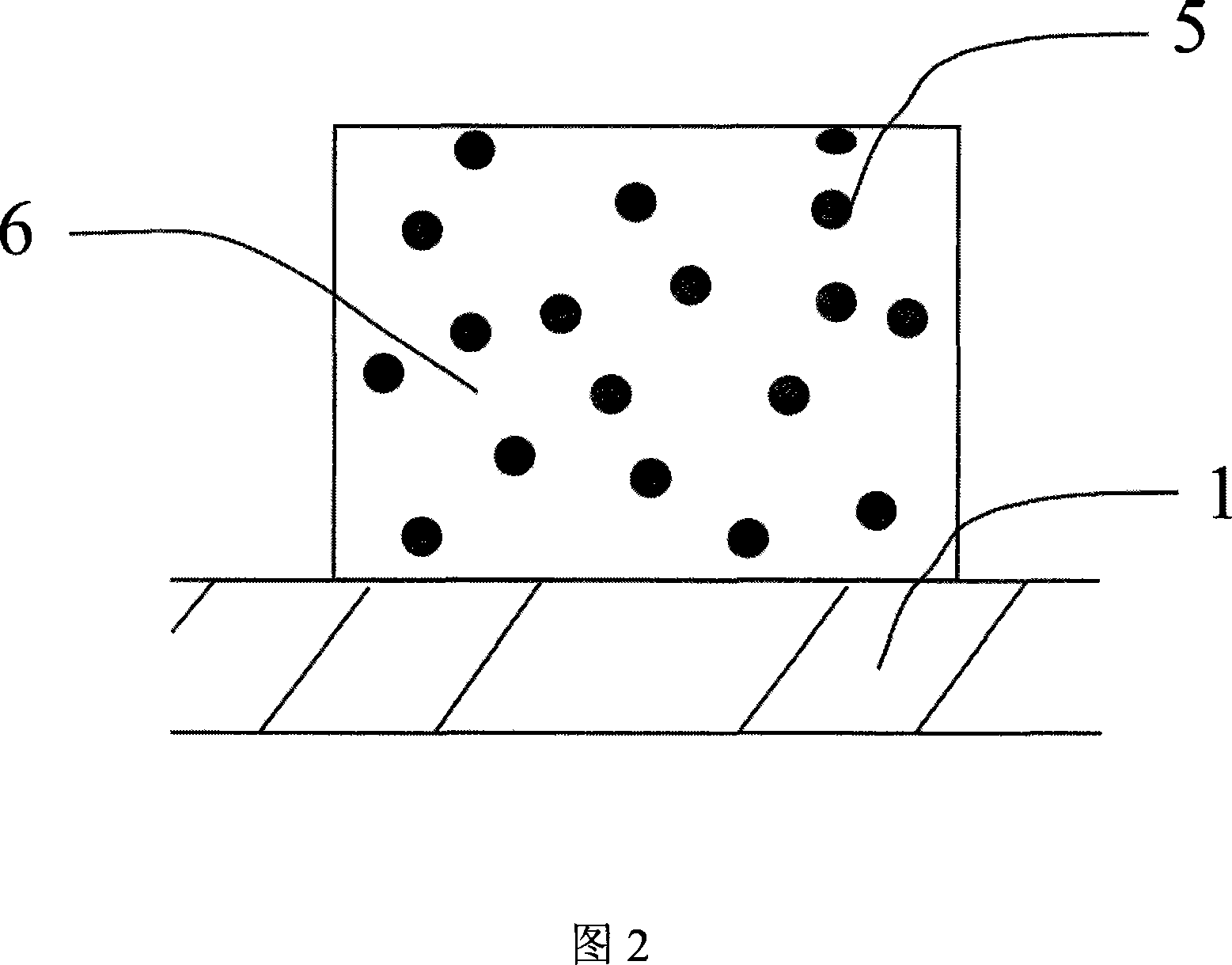 Technique for coating layer of power type white light LED plane based on water-soluble sensitization glue