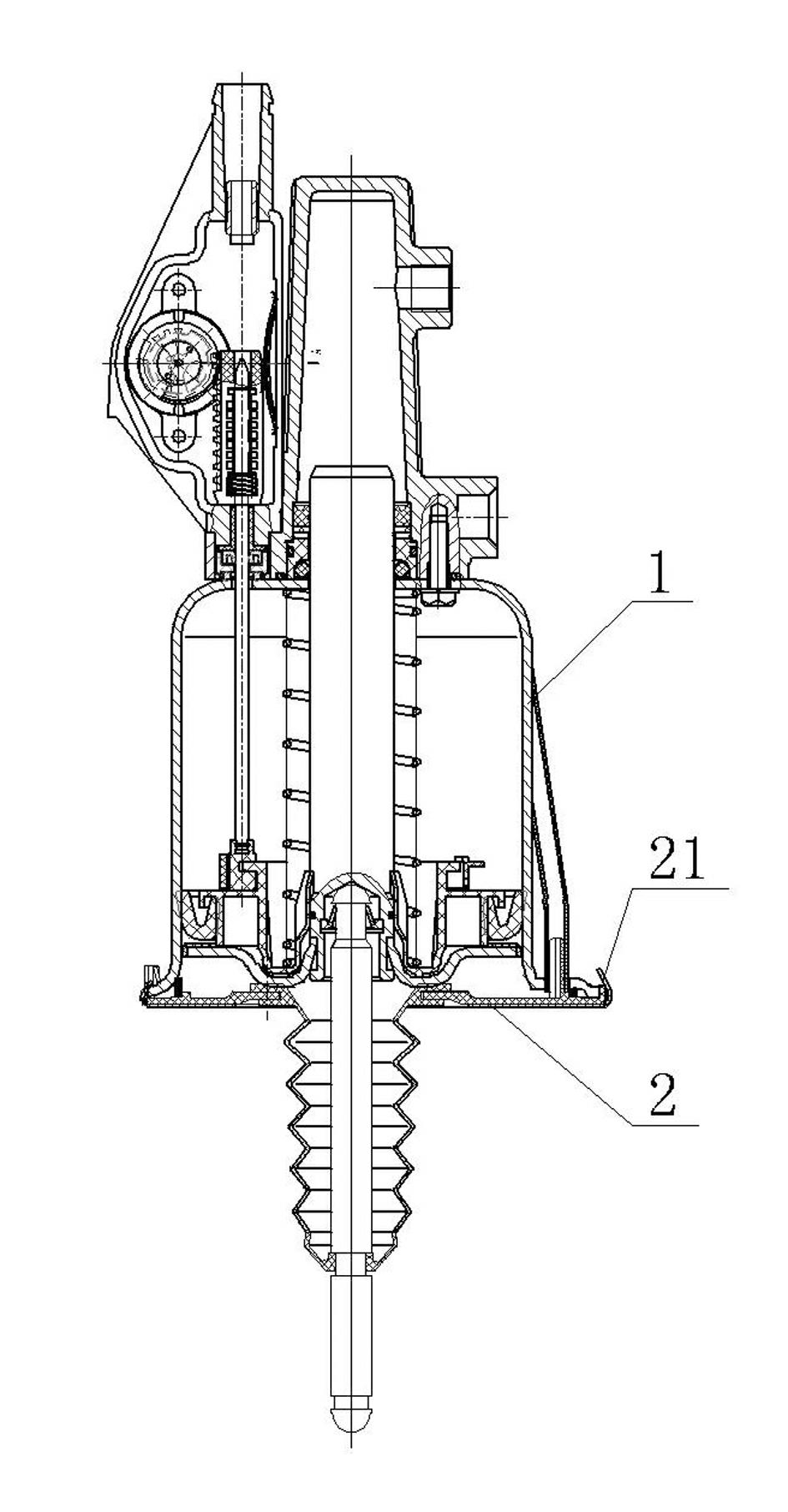 Riveting pressing forming device for cover plate of automobile clutch booster