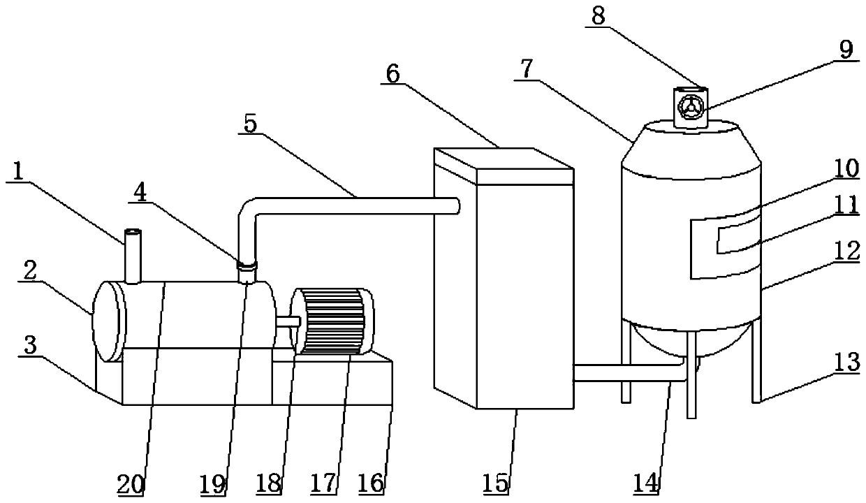 Gas drying equipment for phosphorus oxychloride production