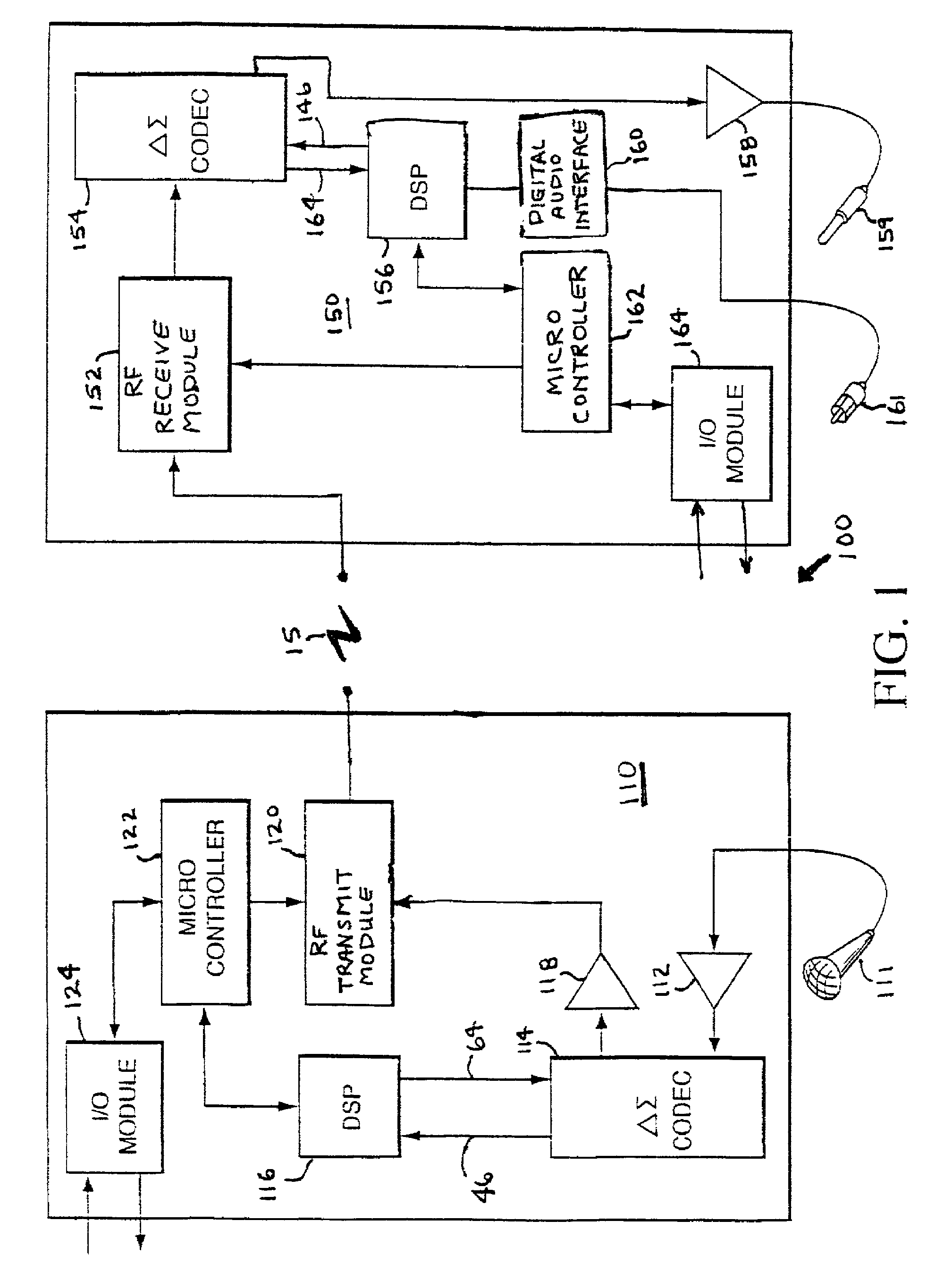 Signal-predictive audio transmission system