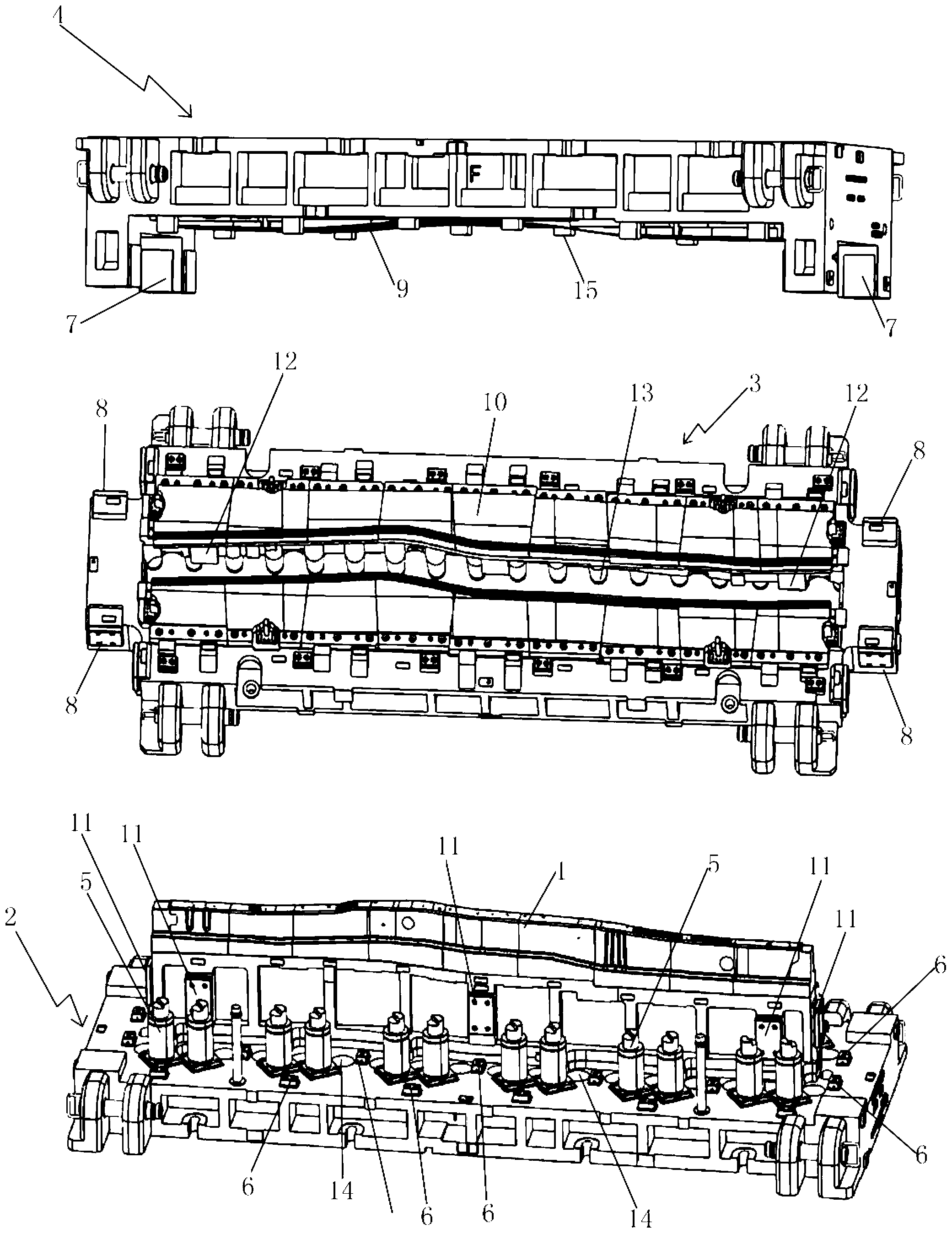 Variable-blank-holding-force beam type drawing die