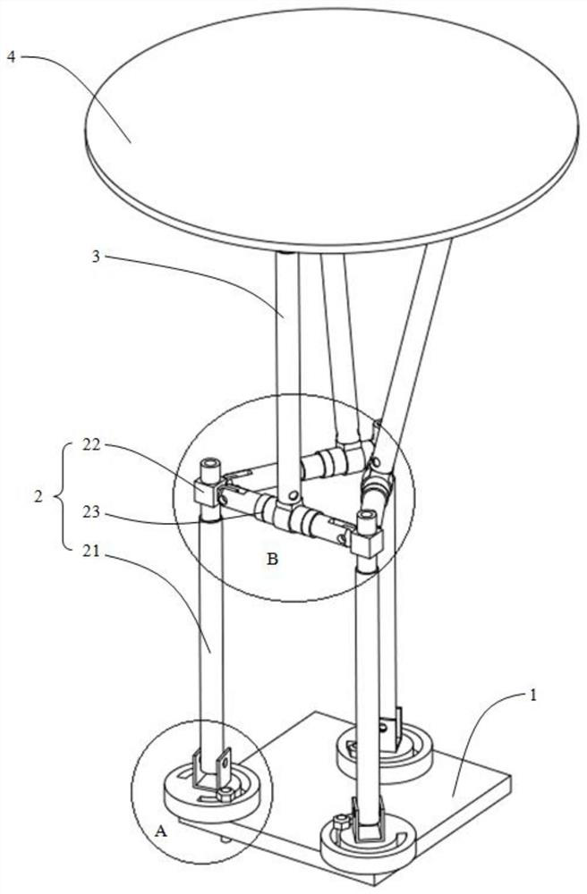 Extensible mechanism with turning function