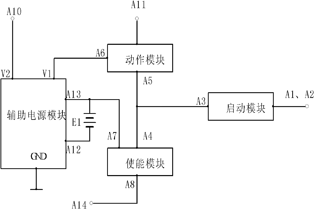 Main power supply awakening device of electric automobile