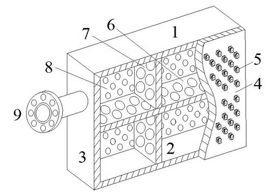 Water film evaporative condenser vacuum tube box