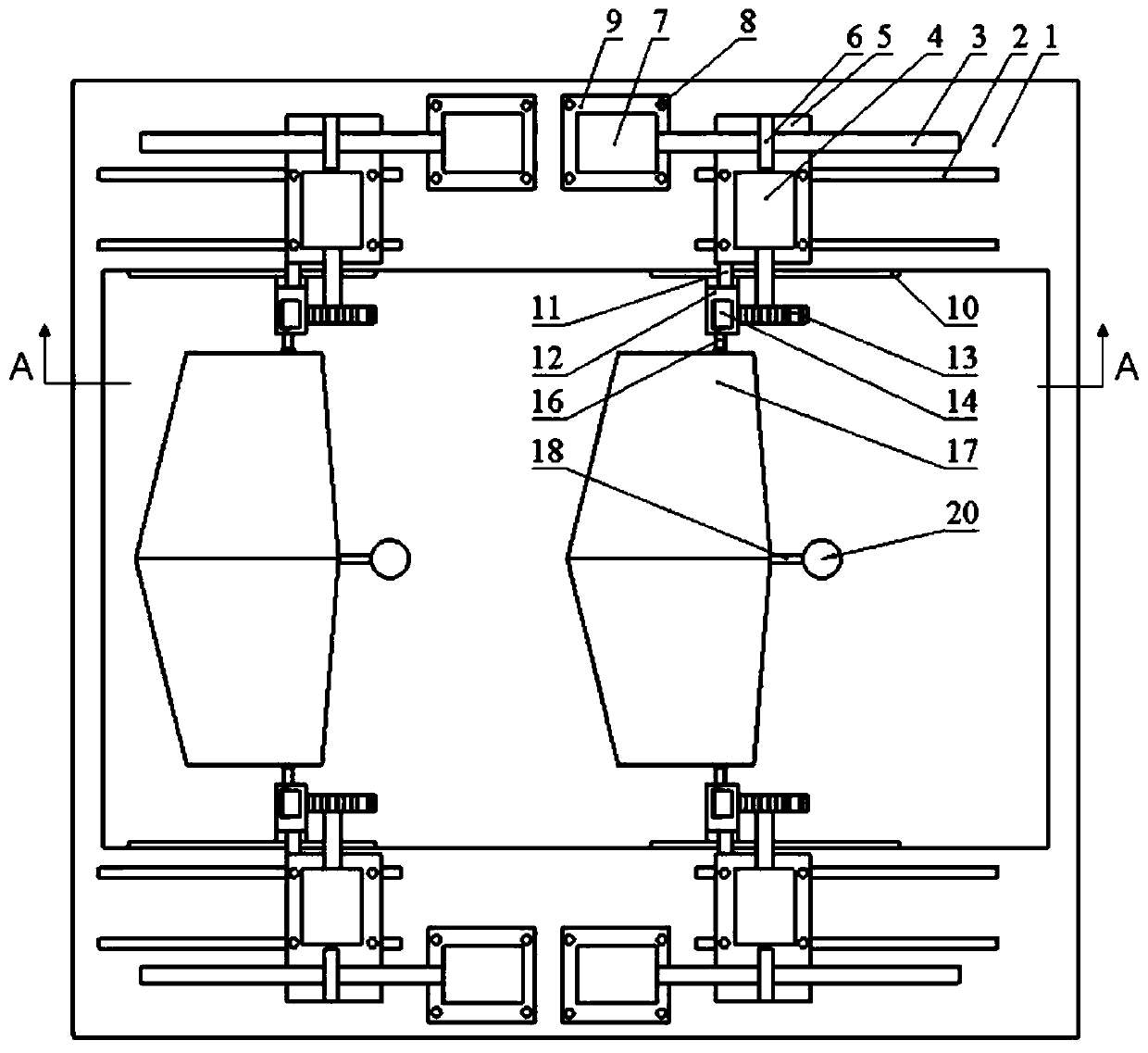 Retractable adjustable-distance ship wave propulsion device