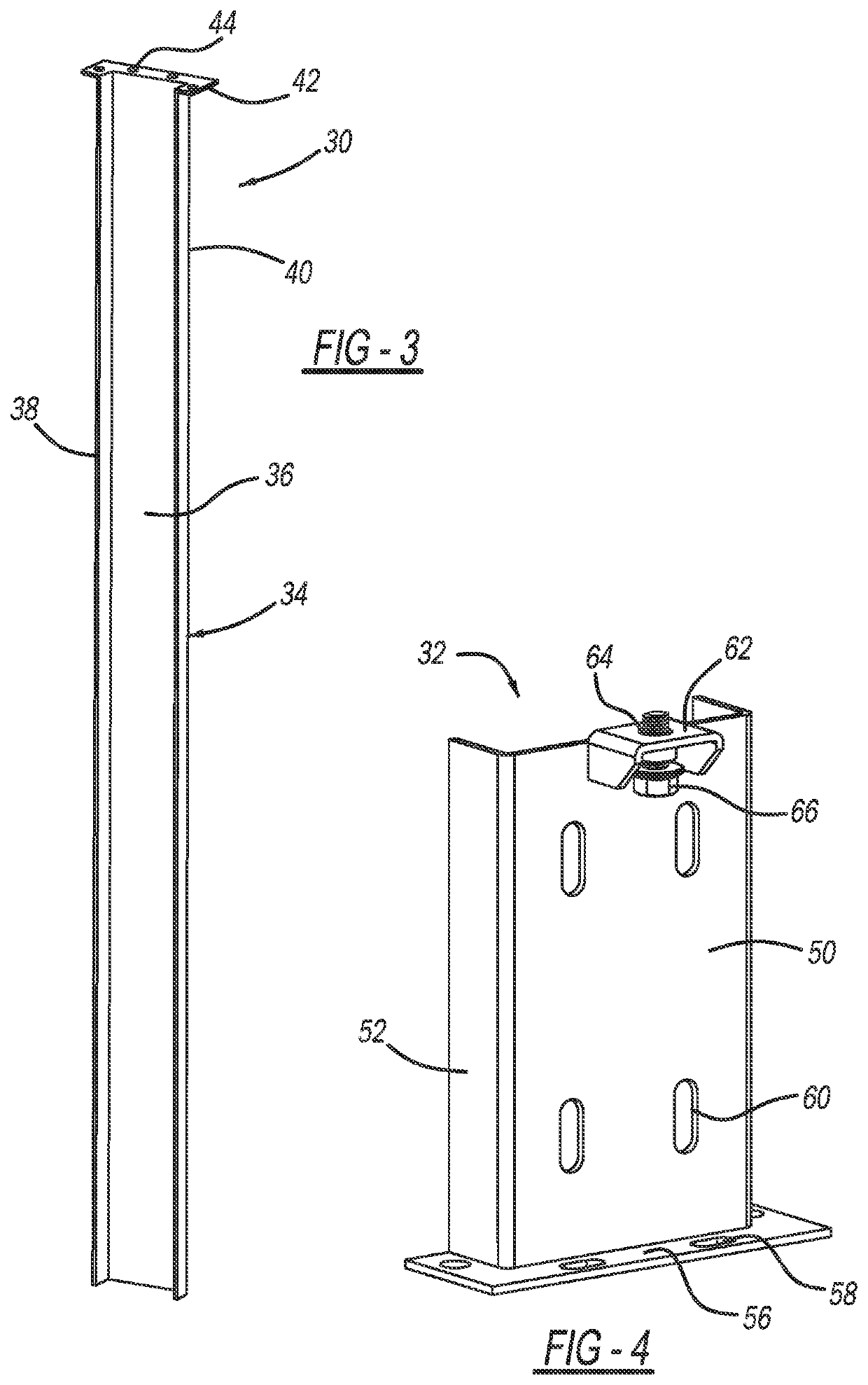 Adjustible center post for multi-door enclosures