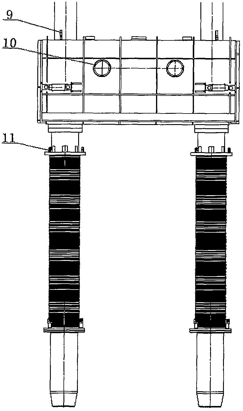 An underwater bearing platform, device and construction method for constructing an underwater bearing platform