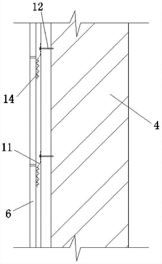 Wall tile construction method and special member