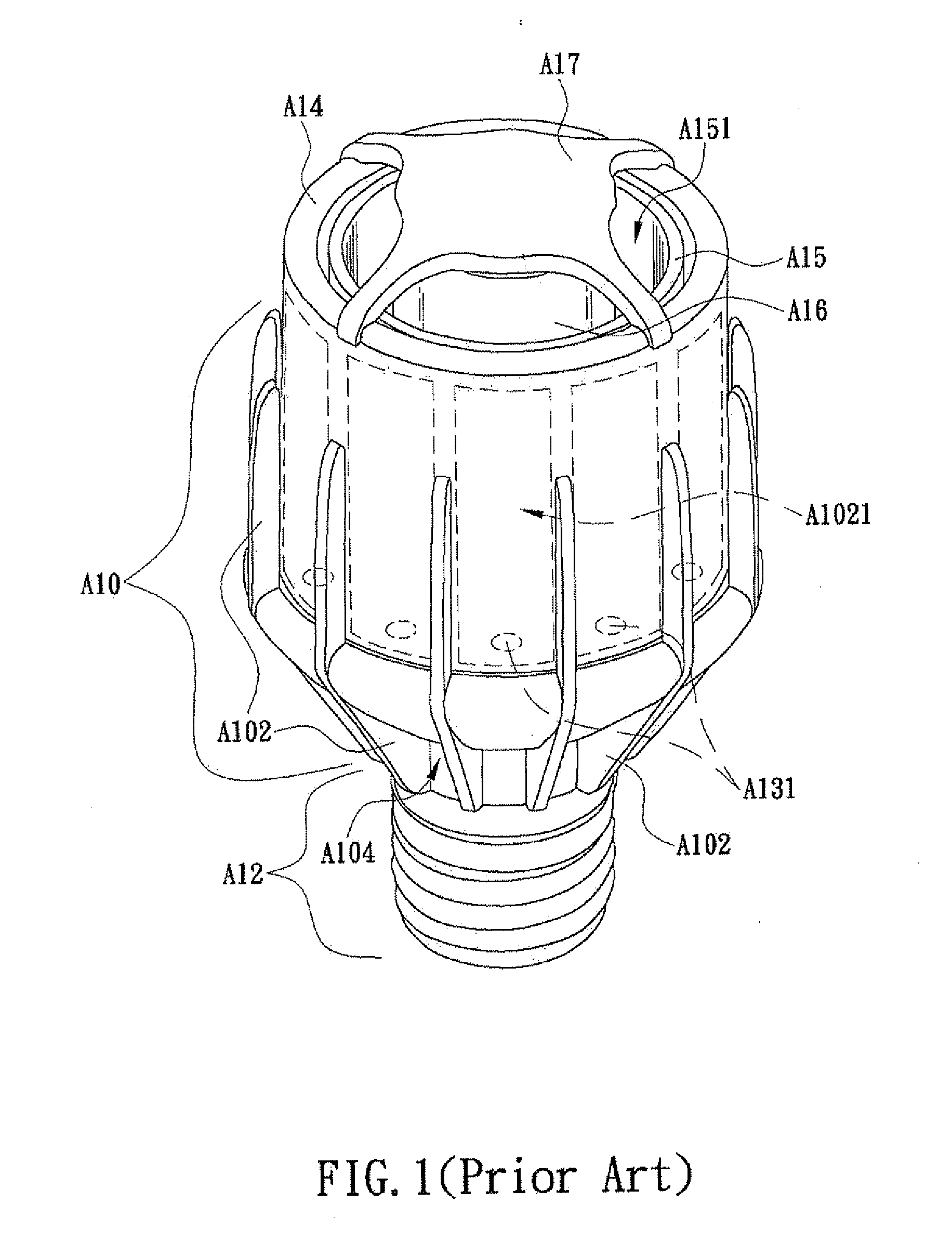 Light emitting diode bulb with central axis bidirectional convection heat dissipation structure