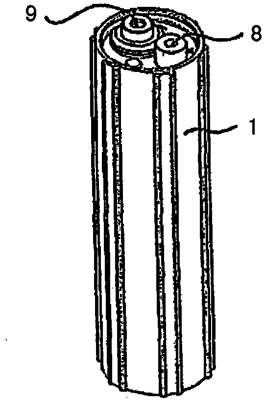 Round cell battery