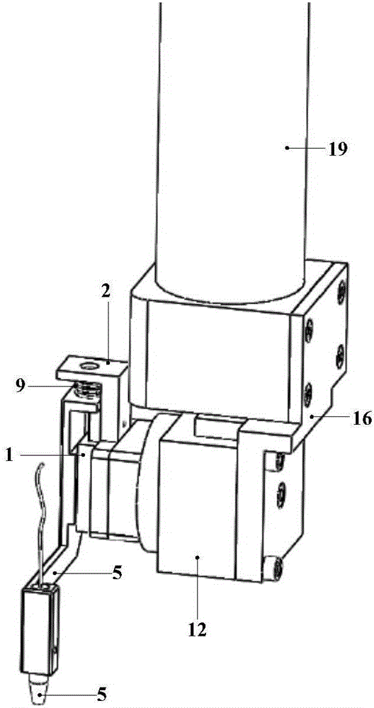 Probe device and scanning method used for aerial flange eddy automatic detection