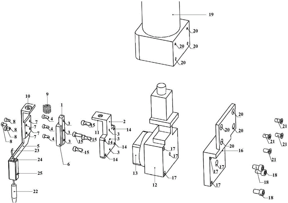 Probe device and scanning method used for aerial flange eddy automatic detection