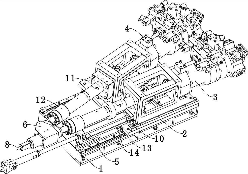 Injection molding machine mixed color injection platform and injection molding machine