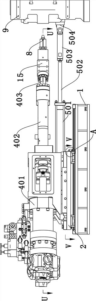 Injection molding machine mixed color injection platform and injection molding machine