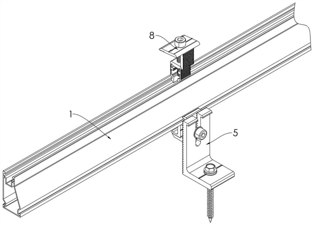 Roof photovoltaic panel support