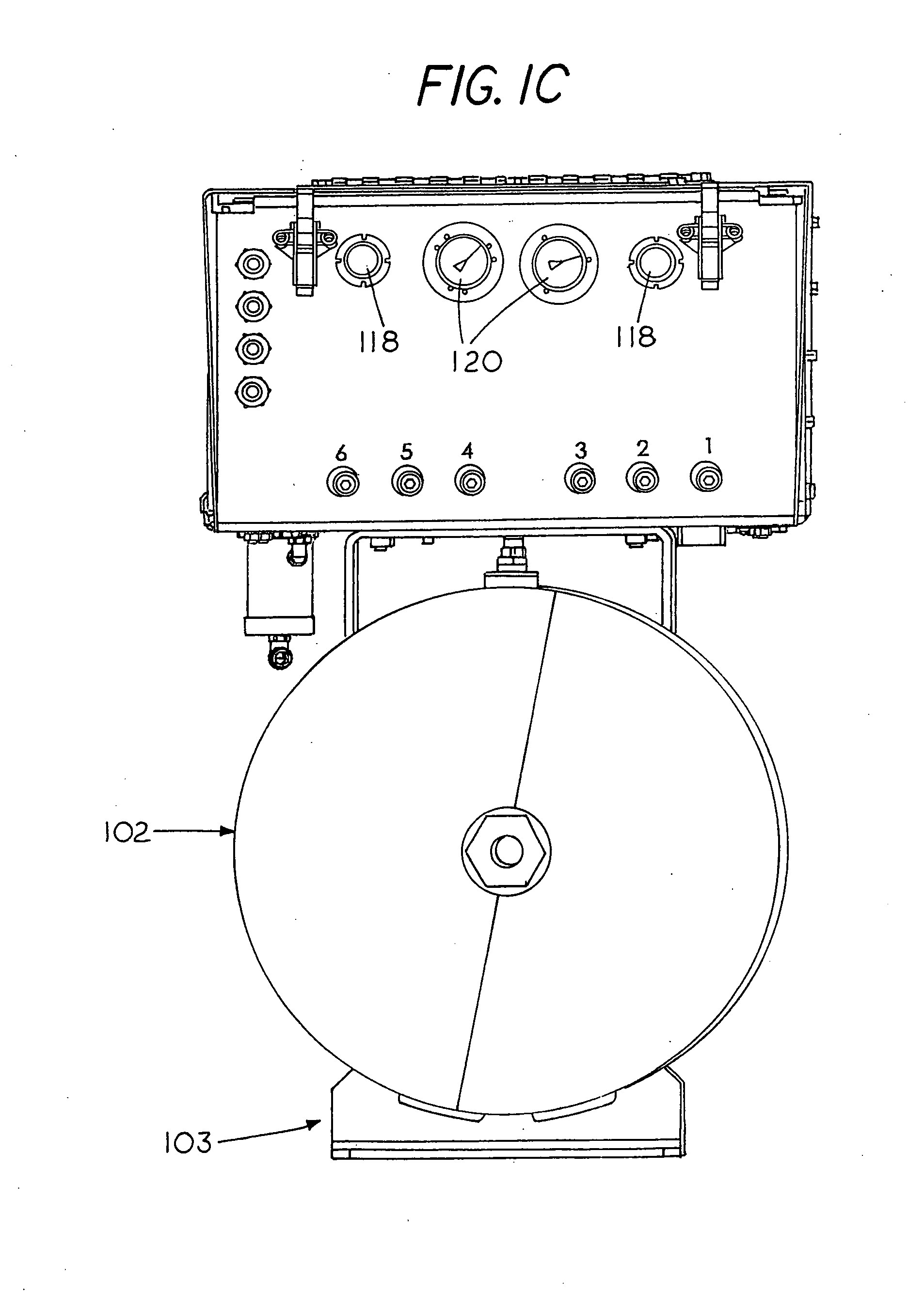 Pneumatic system for operating row treating units for multi-row agriculture implements