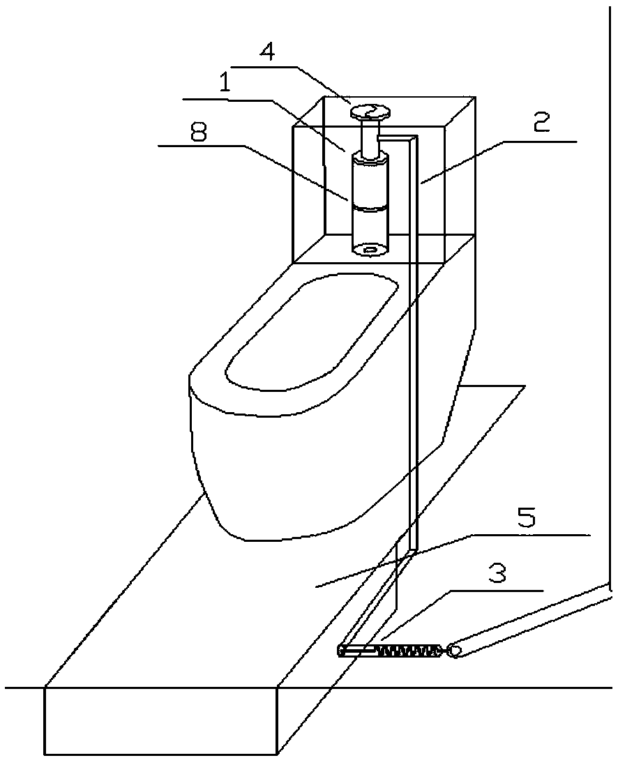 Water-saving automatic flushing toilet