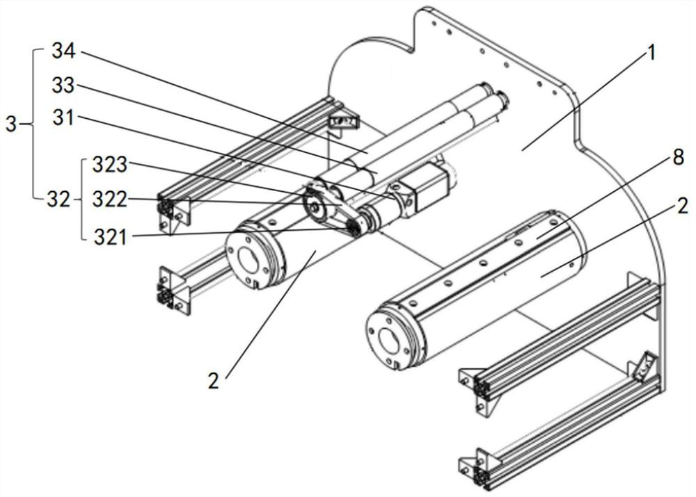 Pod rod storage and unfolding device