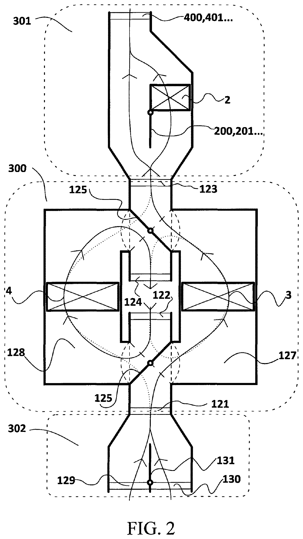 HVAC system of the vehicle passenger compartment with air flow topology alteration