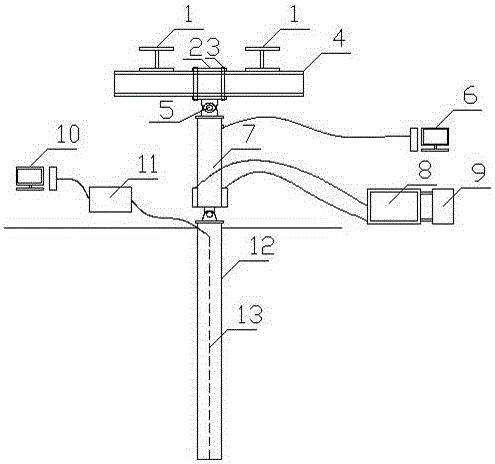 Pile foundation dynamic load test system and test method based on fiber grating