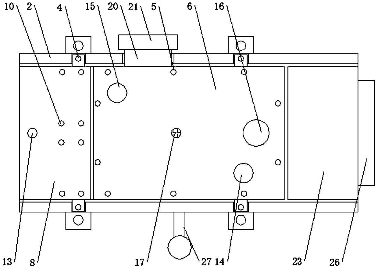 Hydraulic oil tank with external filtering structure