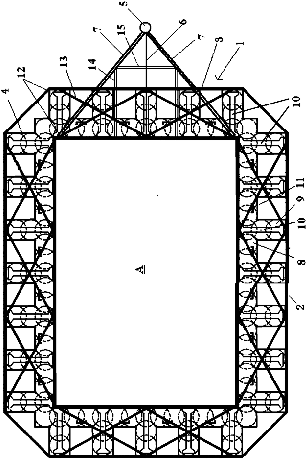 Support structure outside deep foundation pit