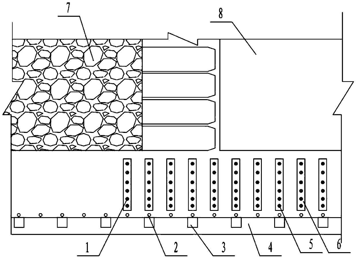 Non-blasting roof-cutting gob-side entry driving method for pier stud