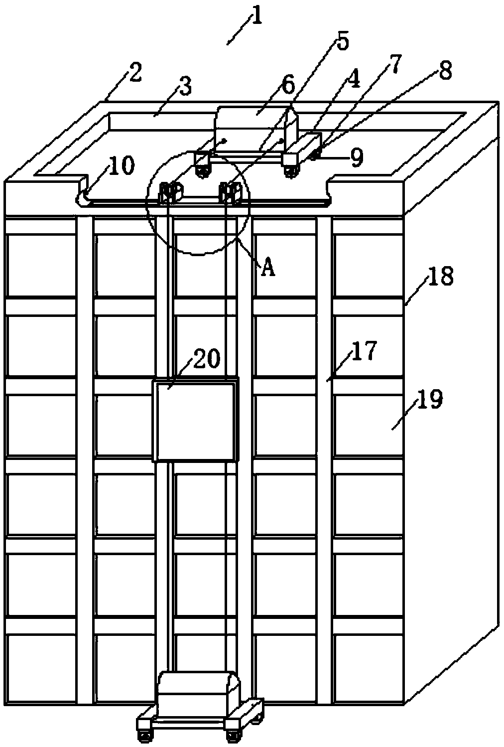 High-rise exterior wall surface cleaning device