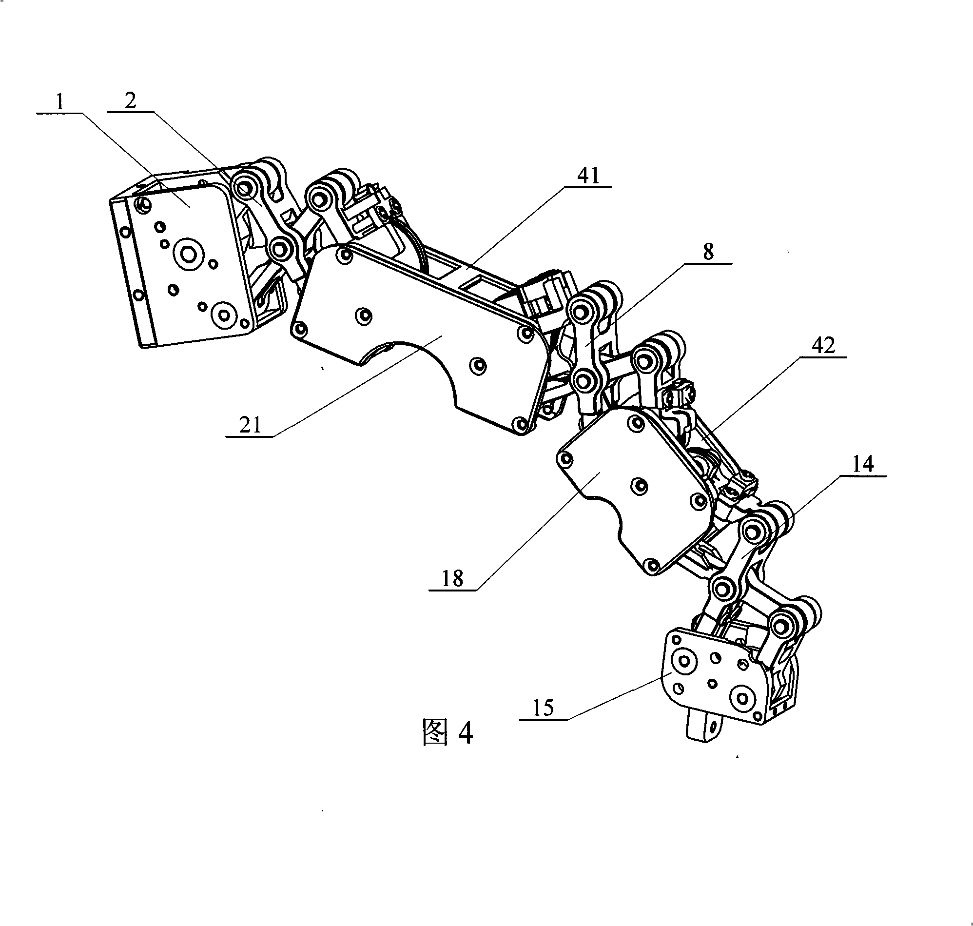 Exoskeleton mechanism based on parallelogram connection-rod and wire rope