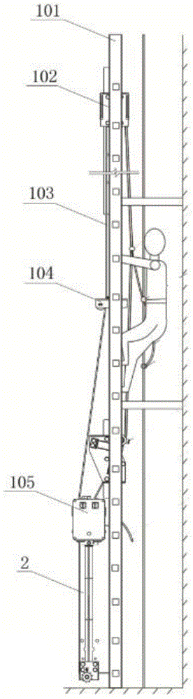 Climbing power assisting device, rope tension device thereof, and application method