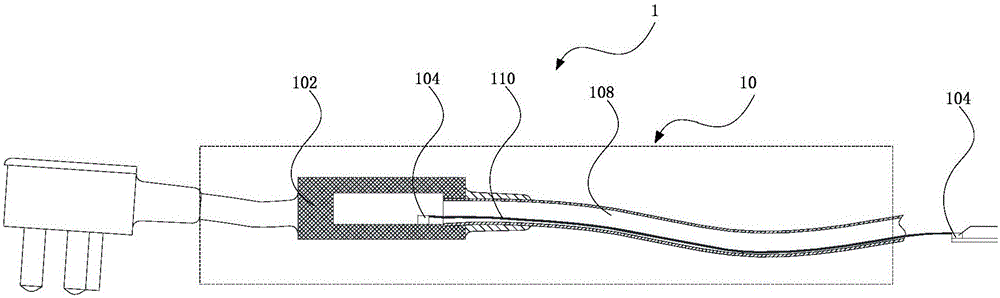 Cable structure, power source line structure and electrical apparatus