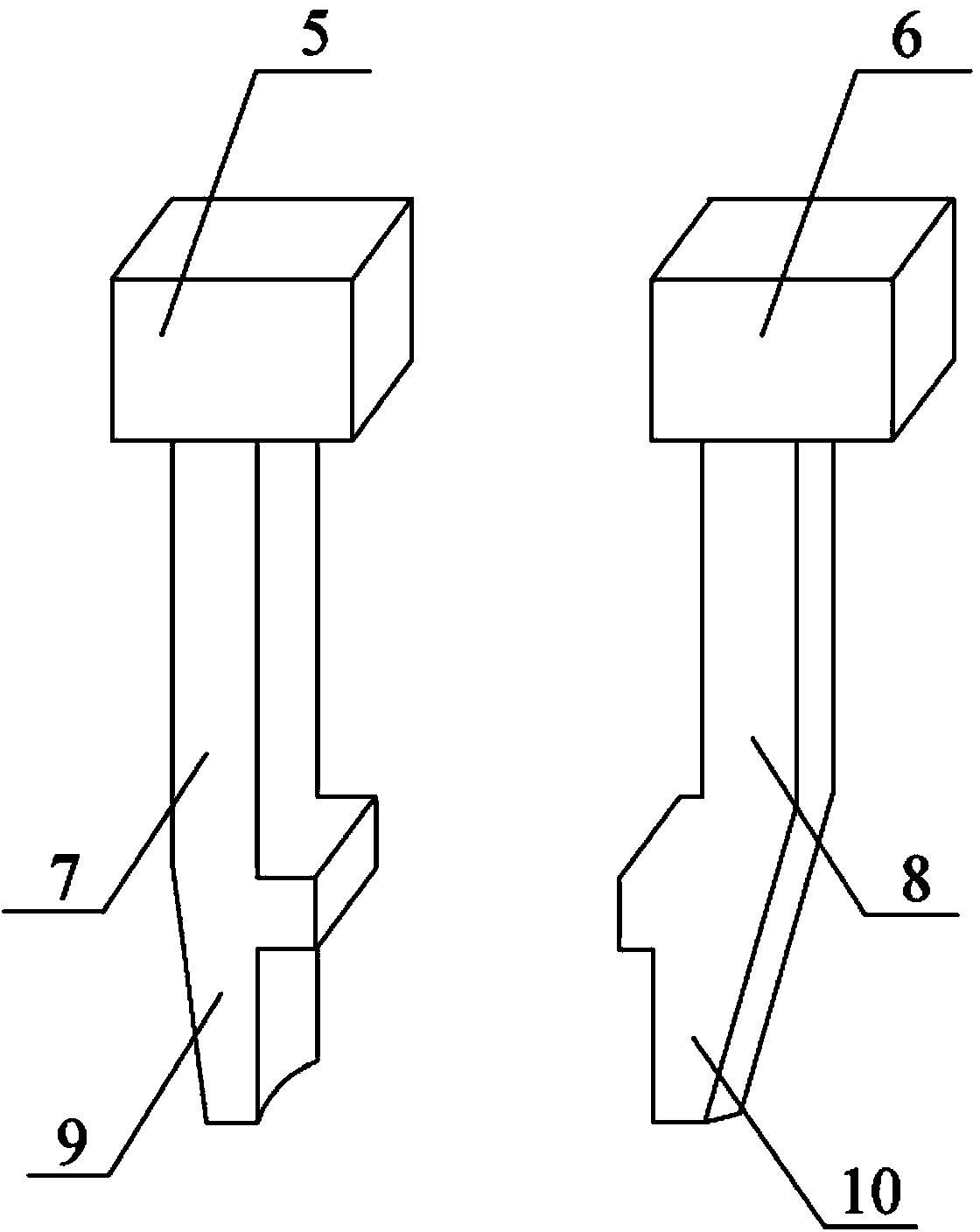 Improved structure of clamping jaw for printed circuit board drill bit ring assembling machine