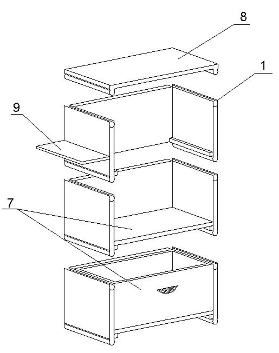 Superposable cabinet