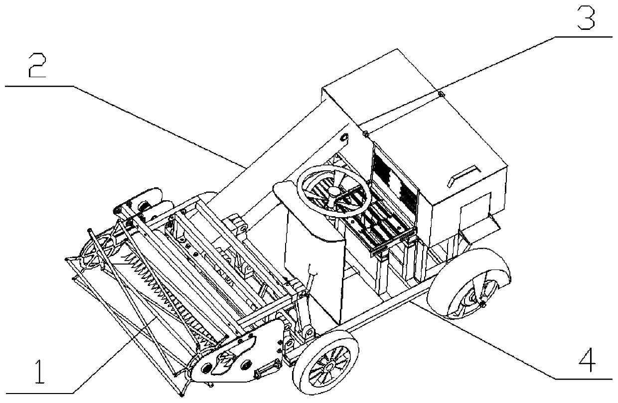 Pre-locating rotating picking type chives flower picking mechanism