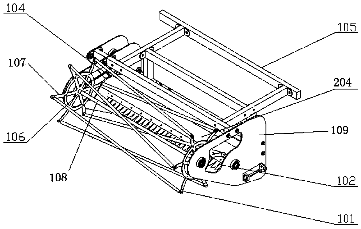 Pre-locating rotating picking type chives flower picking mechanism