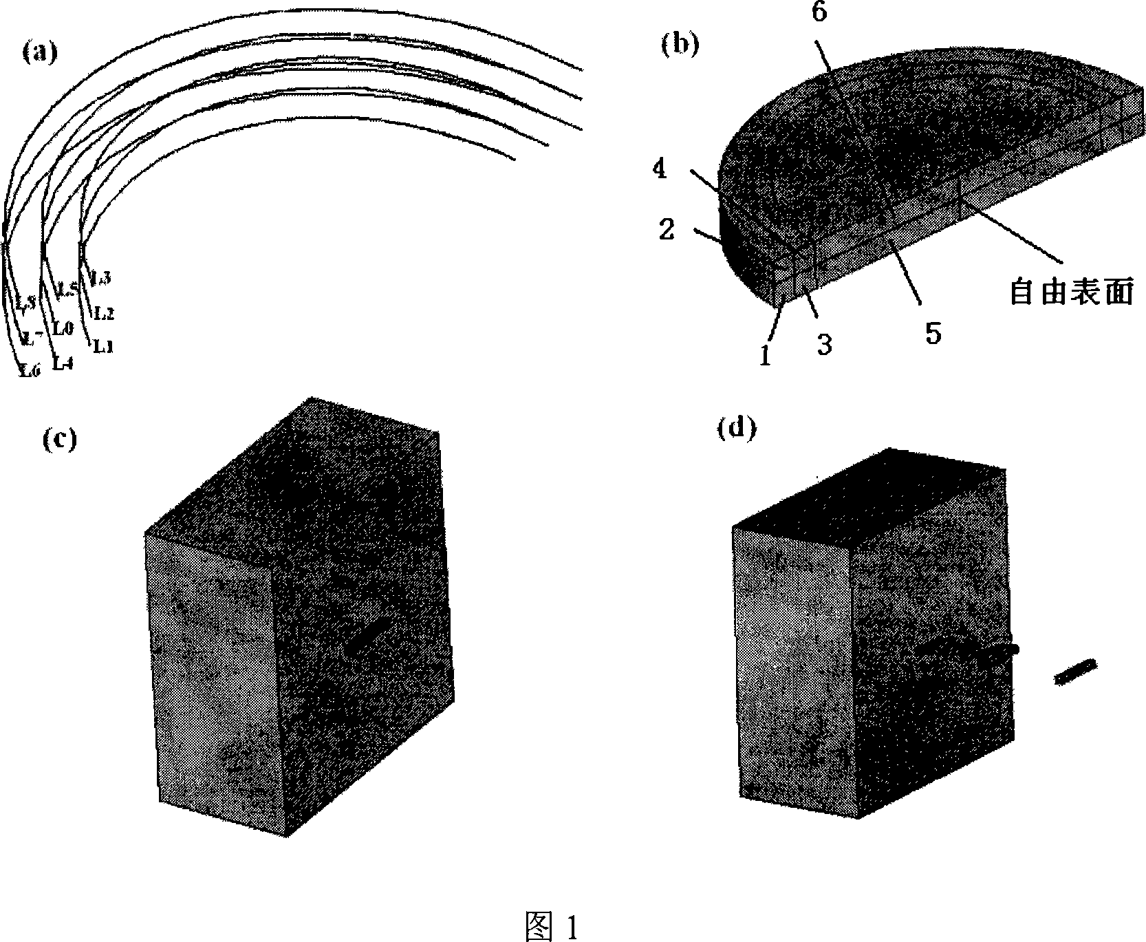 Embedded type finite element model tri-D crack enlargement emulation method